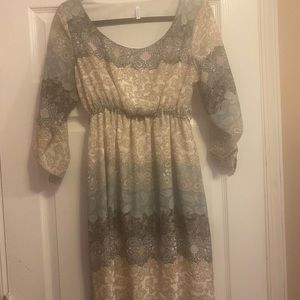 Paisley patterned maternity dress